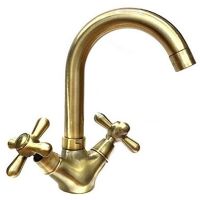 HAIBA Смеситель для умывальника двухвентильный Dominox 274 Bronze (HB0086)